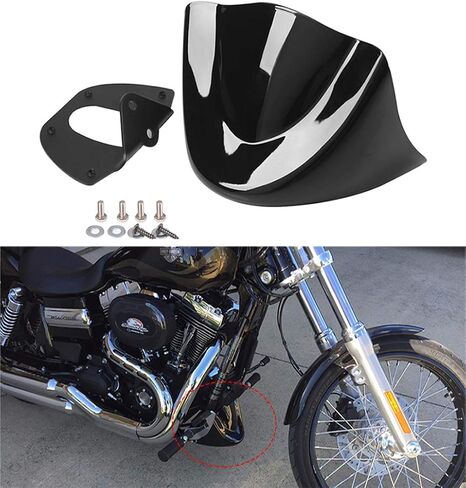 Motorcycle Front Chin Spoiler Air Dam Fairing Cover Mounting Bracket for Harley Davidson Dyna StreetBob FatBob Models 2006-2017 2016 2015 in Saudi Arabia