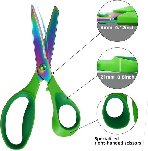 Scissors,Scissors All Purpose Heavy Duty Coloured Titanium Plated with Sharp Stainless Steel Blades,Comfort Grip Handles,Multipurpose Scissors for School Home Office Art Craft Sewing,5 Pack in Saudi Arabia