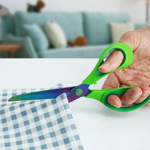 Scissors,Scissors All Purpose Heavy Duty Coloured Titanium Plated with Sharp Stainless Steel Blades,Comfort Grip Handles,Multipurpose Scissors for School Home Office Art Craft Sewing,5 Pack in Saudi Arabia