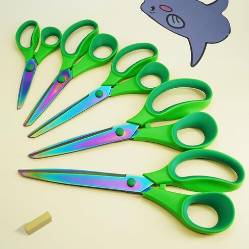 Scissors,Scissors All Purpose Heavy Duty Coloured Titanium Plated with Sharp Stainless Steel Blades,Comfort Grip Handles,Multipurpose Scissors for School Home Office Art Craft Sewing,5 Pack in Saudi Arabia