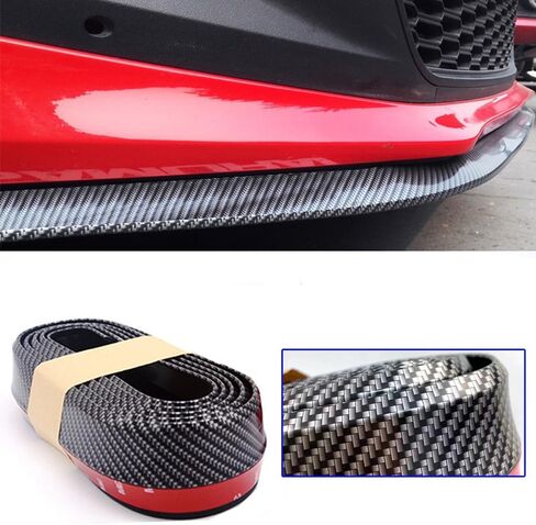 Universal Car Front Bumper Spoiler Rubber Sticker Lip Splitter Body Skirt Protector, 2.5M/8.2ft (Black) in Saudi Arabia