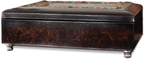 Cottage Garden Perfect Daughter Cares About Others Amber Earth Tone Jeweled Music Box Plays Wonderful World in Saudi Arabia