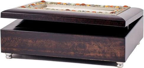Cottage Garden Perfect Daughter Cares About Others Amber Earth Tone Jeweled Music Box Plays Wonderful World in Saudi Arabia