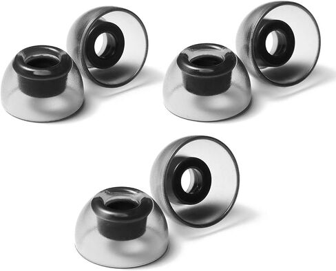 AZLA SednaEarfit Crystal for TWS (Size M/ML/L) 3Pairs - Replacement Earbud Tips - Eartips for Noise Cancelling Headphones - for Galaxy Buds 2 Pro/Airpods Pro/Beats Power Beats Pro/Skullcandy in Kuwait