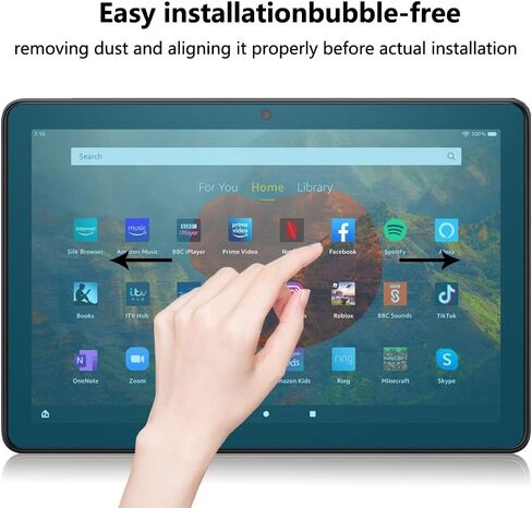 [عبوتان] واقي شاشة أزرق فاتح لجهاز Amazon Fire HD 10/Fire HD 10 Plus/Fire HD 10 Kids/Fire HD 10 Kids Pro Tablet، فلتر مضاد للوهج 10.1 بوصة (الجيل الحادي عشر، إصدار 2021)، زجاج مقسى in Kuwait
