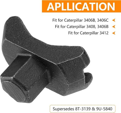 1342570 Fuel Injection Nozzle Retainer Spanner Wrench Socket Tool for Caterpillar Cat 3406B, 3406C, 3408, 3408B and 3412 Engine - Replaceable for CAT 8T-3139 and 9U-5840 in Saudi Arabia