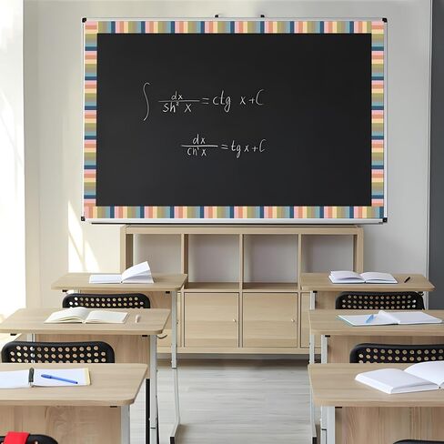 24PCS Boho Magnet Borders for Classroom Bulletin Board Decorations Colorful Magnet Boho Stripe Bulletin Border for School Classroom Office Whiteboard Decor in Saudi Arabia