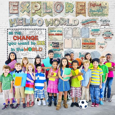 Travel Bulletin Board Set Map Classroom Decorations 29 Pcs in Saudi Arabia