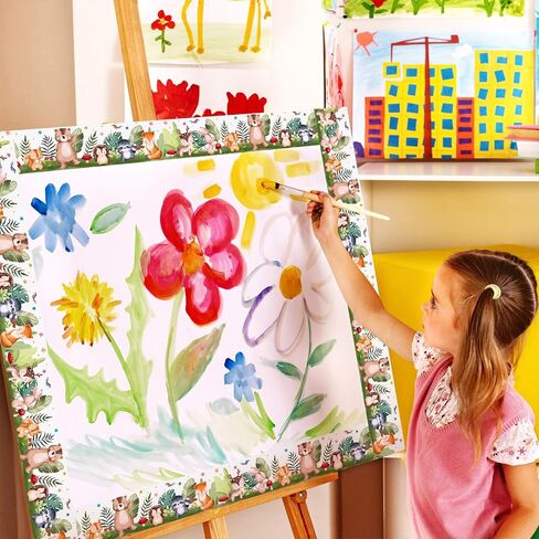 50ft Jungle Animal Bulletin Board Borders Woodland Classroom Borders Jungle Animal Cutouts Bulletin Board Back to School Decals Summer Board Decor Colorful Border Trims(Woodland Animals) in Saudi Arabia