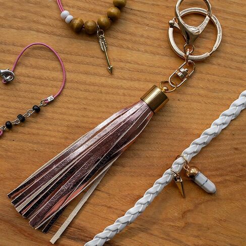 STMT DIY Leather Charm & Tassel Jewelry by Horizon Group USA, Design 10 Vsco Girl Jewelry & Accessories Using Flower Charms, Metal Charms, Leather Tassels, Stone Pendants, Beads & More. Multicolored in Kuwait