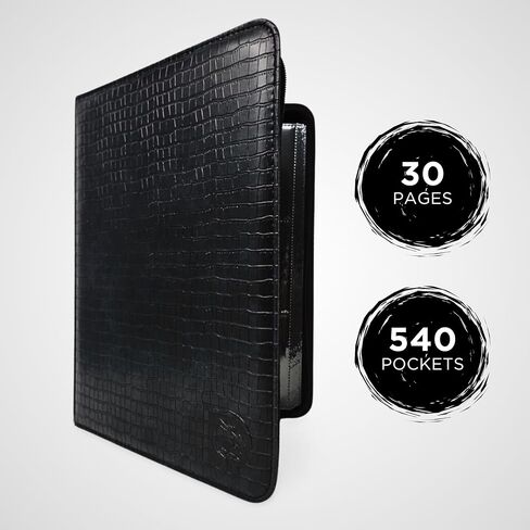 9-Pocket Dragon Binder Trading Card Album - 540 Pockets & 30 Pages Double-Sided - Standard Size Card Capacity - Collectible Card Album for Sports and Trading Card Games TCG (Black) in Saudi Arabia
