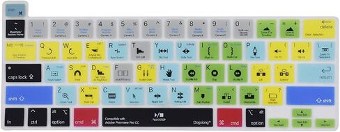 Adobe Premiere Pro Shortcuts Hot Keys Keyboard Cover for 2022-2020 MacBook Pro 13 inch M2 M1 A2338 A2289 A2251 & MacBook Pro 16 2019 Touch Bar &Touch ID&Retina Display in Saudi Arabia