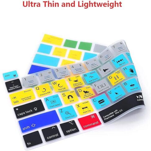 Adobe Premiere Pro Shortcuts Hot Keys Keyboard Cover for 2022-2020 MacBook Pro 13 inch M2 M1 A2338 A2289 A2251 & MacBook Pro 16 2019 Touch Bar &Touch ID&Retina Display in Saudi Arabia