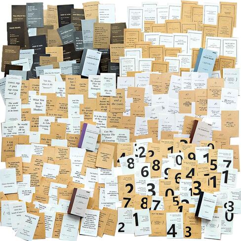 600pcs Vintage Scrapbook Paper, Mini Book Pages of Poems for Journaling Scrapbooking Supplies Kit, Aesthetic Decorative Craft Paper for Decoupage Paper, Collage Bullet Journaling, Junk Journal in Kuwait