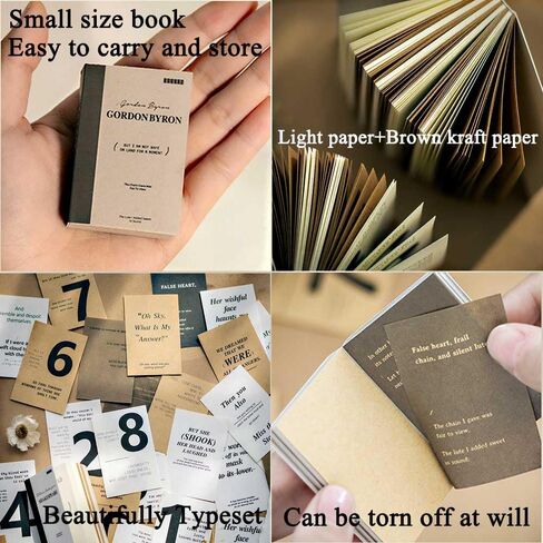 600pcs Vintage Scrapbook Paper, Mini Book Pages of Poems for Journaling Scrapbooking Supplies Kit, Aesthetic Decorative Craft Paper for Decoupage Paper, Collage Bullet Journaling, Junk Journal in Kuwait