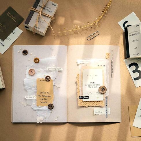 600pcs Vintage Scrapbook Paper, Mini Book Pages of Poems for Journaling Scrapbooking Supplies Kit, Aesthetic Decorative Craft Paper for Decoupage Paper, Collage Bullet Journaling, Junk Journal in Kuwait