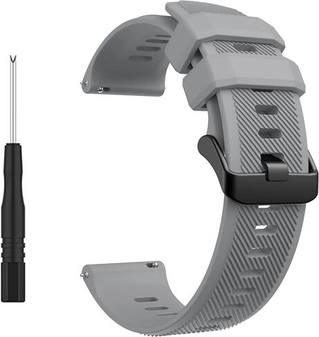 متوافق مع سوار Garmin Forerunner 745، أساور معصم بديلة سريعة الفك من السيليكون الناعم مقاس 22 مم مع إبزيم معدني لملحقات حزام الساعة الرياضية Garmin Forerunner 745/Vivoactive 4 in Kuwait