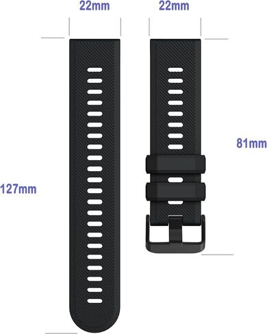 متوافق مع سوار Garmin Forerunner 745، أساور معصم بديلة سريعة الفك من السيليكون الناعم مقاس 22 مم مع إبزيم معدني لملحقات حزام الساعة الرياضية Garmin Forerunner 745/Vivoactive 4 in Kuwait