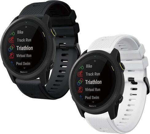 متوافق مع سوار Garmin Forerunner 745، أساور معصم بديلة سريعة الفك من السيليكون الناعم مقاس 22 مم مع إبزيم معدني لملحقات حزام الساعة الرياضية Garmin Forerunner 745/Vivoactive 4 in Kuwait