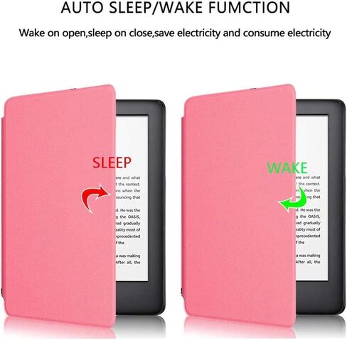 FANSONG Kindle Case for 11th Generation 2022, E-Reader Cover 6 inch with Hand Strap and Auto Wake/Sleep Smart Cover Leather PC Lightweight Slim Protective for Amazon Kindle 11th Gen C2V2L3 Blue in Saudi Arabia