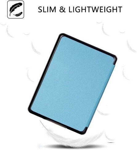 FANSONG Kindle Case for 11th Generation 2022, E-Reader Cover 6 inch with Hand Strap and Auto Wake/Sleep Smart Cover Leather PC Lightweight Slim Protective for Amazon Kindle 11th Gen C2V2L3 Blue in Saudi Arabia