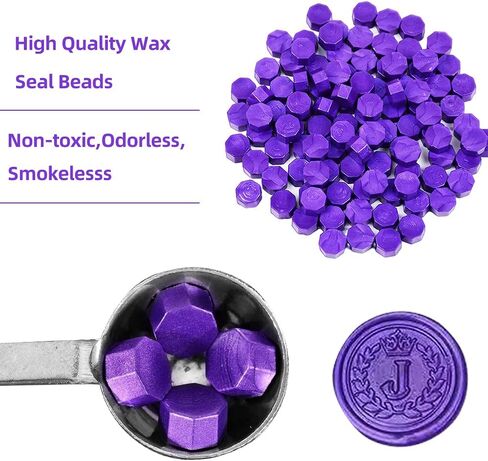 Wax Seal Beads, Afobby 360 PCS Sealing Wax Beads with 2PCS Wax Seal Melting Spoons and 6 Candles for Wax Stamp Sealing, Sealing Beads for Making Wedding and Party Invitations (Pearl White) in Saudi Arabia