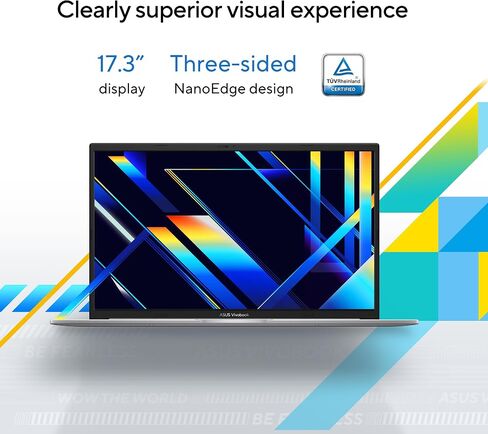 ASUS 2024 Vivobook 17.3" Laptop, FHD Display, Intel Core 5 120U, 16GB RAM, 1TB SSD, Fingerprint Sensor, HD Front Camera, Windows 11 Home; Cool Silver, F1704VAP-AS56 in Saudi Arabia