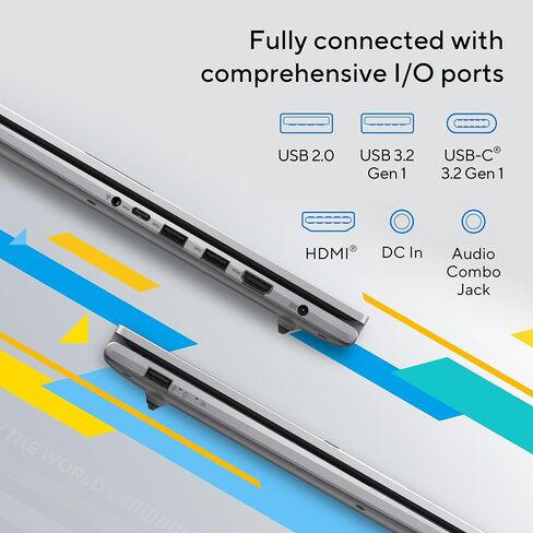 ASUS 2024 Vivobook 17.3" Laptop, FHD Display, Intel Core 5 120U, 16GB RAM, 1TB SSD, Fingerprint Sensor, HD Front Camera, Windows 11 Home; Cool Silver, F1704VAP-AS56 in Saudi Arabia