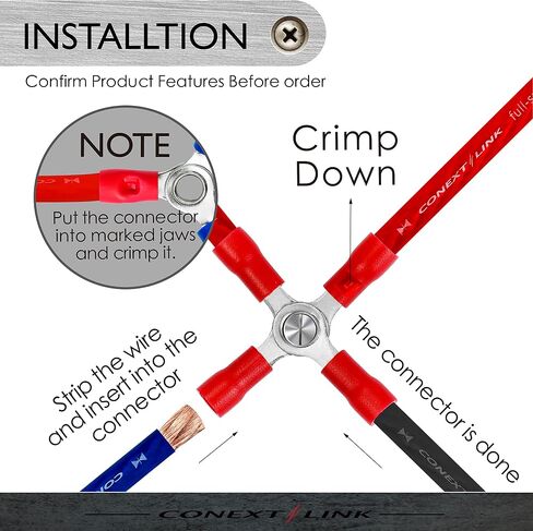 Conext Link 15 Crimp 4 Way X Ring Butt Connector Terminal Vinyl 22-18 16-14 12-10 Gauge AWG （18265） in Saudi Arabia