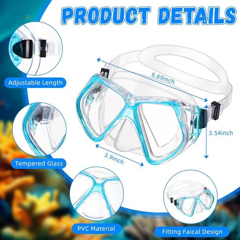 6 Pieces Swimming Goggles with Nose Cover Adult Pool Goggles Swimming Diving Nose Goggles Swim Goggle in Saudi Arabia