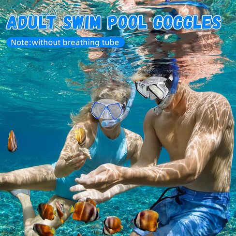 6 Pieces Swimming Goggles with Nose Cover Adult Pool Goggles Swimming Diving Nose Goggles Swim Goggle in Saudi Arabia