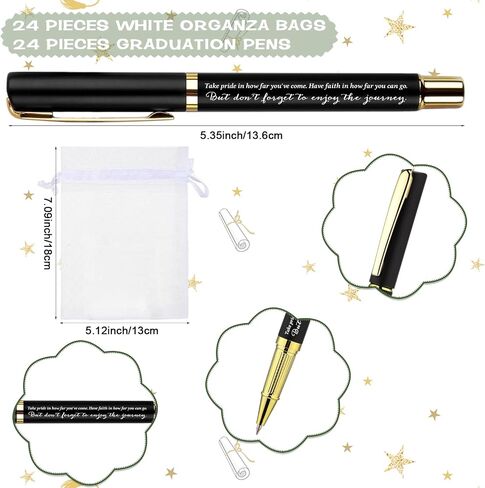 24 Sets Graduation Gifts for Students Graduation Bookmark Gift Grad Cap Shaped Bookmark with Tassel Graduation Pens and Cards Class of 2024 College Graduation Gifts for Students (Black) in Saudi Arabia