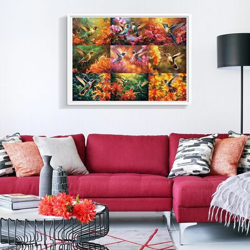 500 Piece Puzzles for Adults, Jigsaw Puzzles 500 Pieces, Puzzles 500 Piece, Colorful Graceful Hummingbirds Puzzles, Funny Puzzles, Ideal Gifts for Family Friends in Saudi Arabia