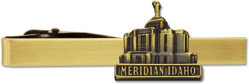 شريط ربطة عنق من الفولاذ الذهبي من Ringmasters Temple - مشبك ربطة عنق - هدية كهنوتية، LDS Missionary، مشبك ربطة عنق in Kuwait