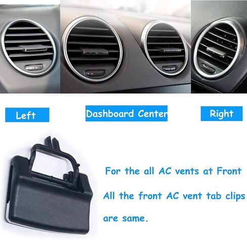 TTCR-II Front AC Vent Outlet Tab for Mercedes Benz, 1 PC Front Left/Right/Center Air Grille Clip for Mercedes Benz W164 ML320 ML350 ML400 ML500 ML550 2006-2011 X164 GL350 GL450 GL550 2007-2012 in Saudi Arabia