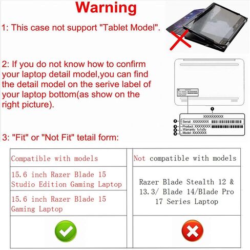 Alapmk Protective Case for 15.6" Razer Blade 15 Studio Edition/Razer Blade 15 & HP ZBook Create G7/HP ZBook Studio G7/HP ZBook Firefly 15 G8/HP EliteBook 850 G8 & MSI Summit E15,Black in Saudi Arabia