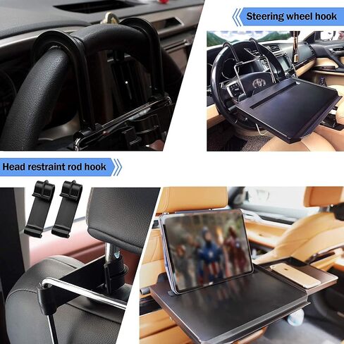 CHENGTIE Car Steering Wheel Seat Tray Portable Desk Board, Lunch Tray Convenient Table Board for Long-Distance Travel and Rest in Saudi Arabia