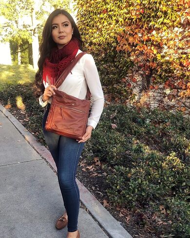 سكارلتون 2 حقيبة كروس للنساء، مجموعة محافظ وحقائب يد متعددة الجيوب، حقيبة كتف، H183304-2، بني in Kuwait