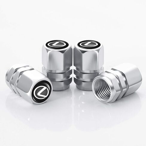 for Mercedes-Benz A C E S Series GLK CLA GLA GLC GLE CLS SLK S350 S300 S450 S600 S500 E300 E350 E450 Logo Shape Valve stem caps (4Pcs) Silver Car Cover Valve stem Replacement Accessories in Saudi Arabia