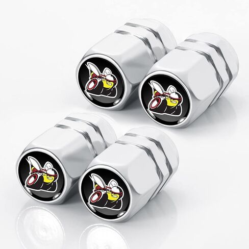 for Mercedes-Benz A C E S Series GLK CLA GLA GLC GLE CLS SLK S350 S300 S450 S600 S500 E300 E350 E450 Logo Shape Valve stem caps (4Pcs) Silver Car Cover Valve stem Replacement Accessories in Saudi Arabia