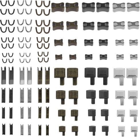 120 Pcs Metal Zipper Stopper Zipper Replacement Slider 4 Sizes Zipper Insertion Pin for Jackets Coats DIY Sewing Replacement #3#5#8#10 in Saudi Arabia