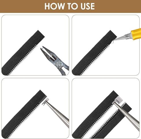120 Pcs Metal Zipper Stopper Zipper Replacement Slider 4 Sizes Zipper Insertion Pin for Jackets Coats DIY Sewing Replacement #3#5#8#10 in Saudi Arabia