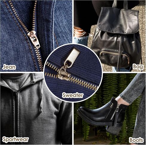 120 Pcs Metal Zipper Stopper Zipper Replacement Slider 4 Sizes Zipper Insertion Pin for Jackets Coats DIY Sewing Replacement #3#5#8#10 in Saudi Arabia