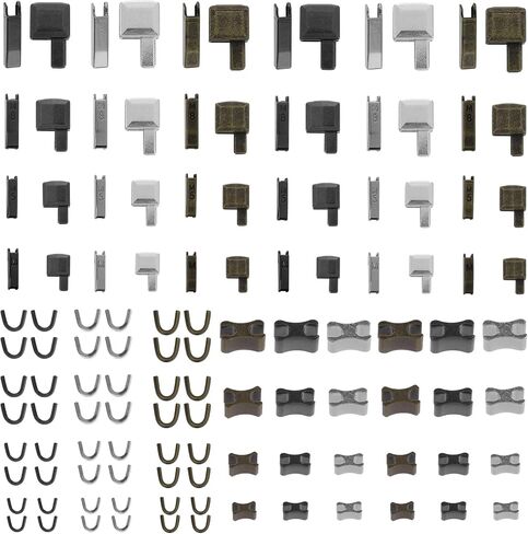 120 Pcs Metal Zipper Stopper Zipper Replacement Slider 4 Sizes Zipper Insertion Pin for Jackets Coats DIY Sewing Replacement #3#5#8#10 in Saudi Arabia