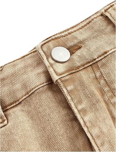 SHENHE Women's Denim Skirt Cargo Flap Pockets Straight Pencil Jean Mini Skirt Streetwear in Saudi Arabia