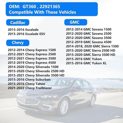 Gas Cap GT360 Compatible with Chevy Silverado 1500 2500 3500 Suburban Tahoe Express 1500 2500 3500 Fuel Cap GMC Savana 1500 2500 Sierra Yukon XL Cadillac Escalade ESV Fuel Tank Cap Replace 22921365 in Kuwait