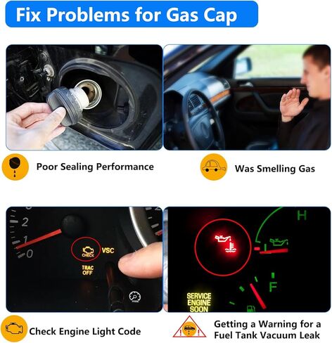 Gas Cap GT360 Compatible with Chevy Silverado 1500 2500 3500 Suburban Tahoe Express 1500 2500 3500 Fuel Cap GMC Savana 1500 2500 Sierra Yukon XL Cadillac Escalade ESV Fuel Tank Cap Replace 22921365 in Kuwait