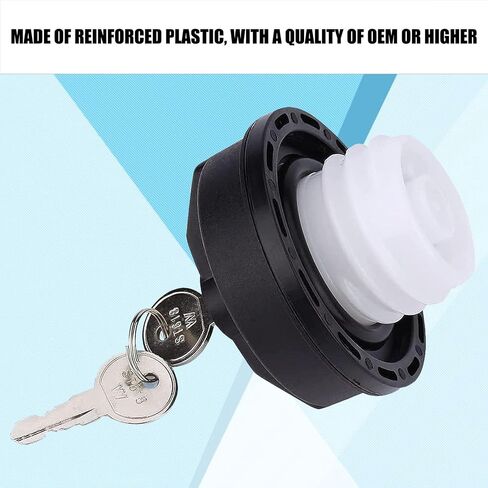 1 PC Car Fuel Tank Cap with Lock, ABS Plastic Gas Inlet Modification Sealing Cap, Accessories Replacement OEM 77300-47020 10504, Product Compatible with Toyota, Tundra, Chevrolet (Black) in Saudi Arabia