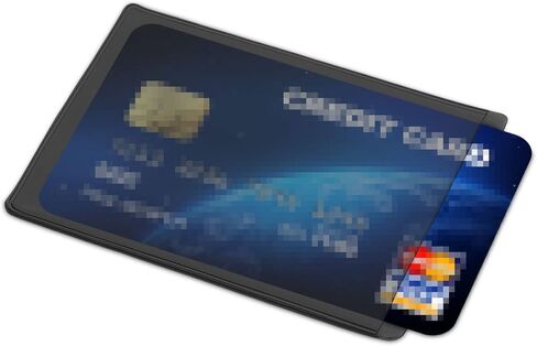 جرابات بطاقات الائتمان kwmobile - 10x حامل ناعم من مادة TPU للبطاقات - أسود/شفاف in Kuwait