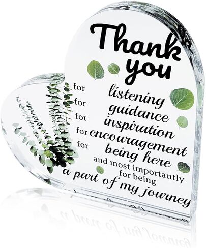 هدايا شكرًا للنساء، تذكار على شكل قلب أكريليك للإناث، تقدير لصديق المعلم وزميل العمل والمدير المتفوق والمدير المتطوع والممرض والطبيب وأفكار الهدايا (شكرًا لك 1) in Kuwait